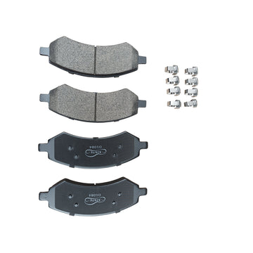 MMOMOTORSPORT Rear Ceramic Brake Pads w/ Hardware for Chevy Silverado GMC Sierra Yukon XL 1500